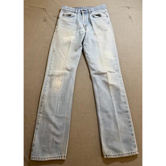 Levi's Orange Tab Jeans Mens 28 Blue Denim Straight Pocketed Men 28X33 USA 80s